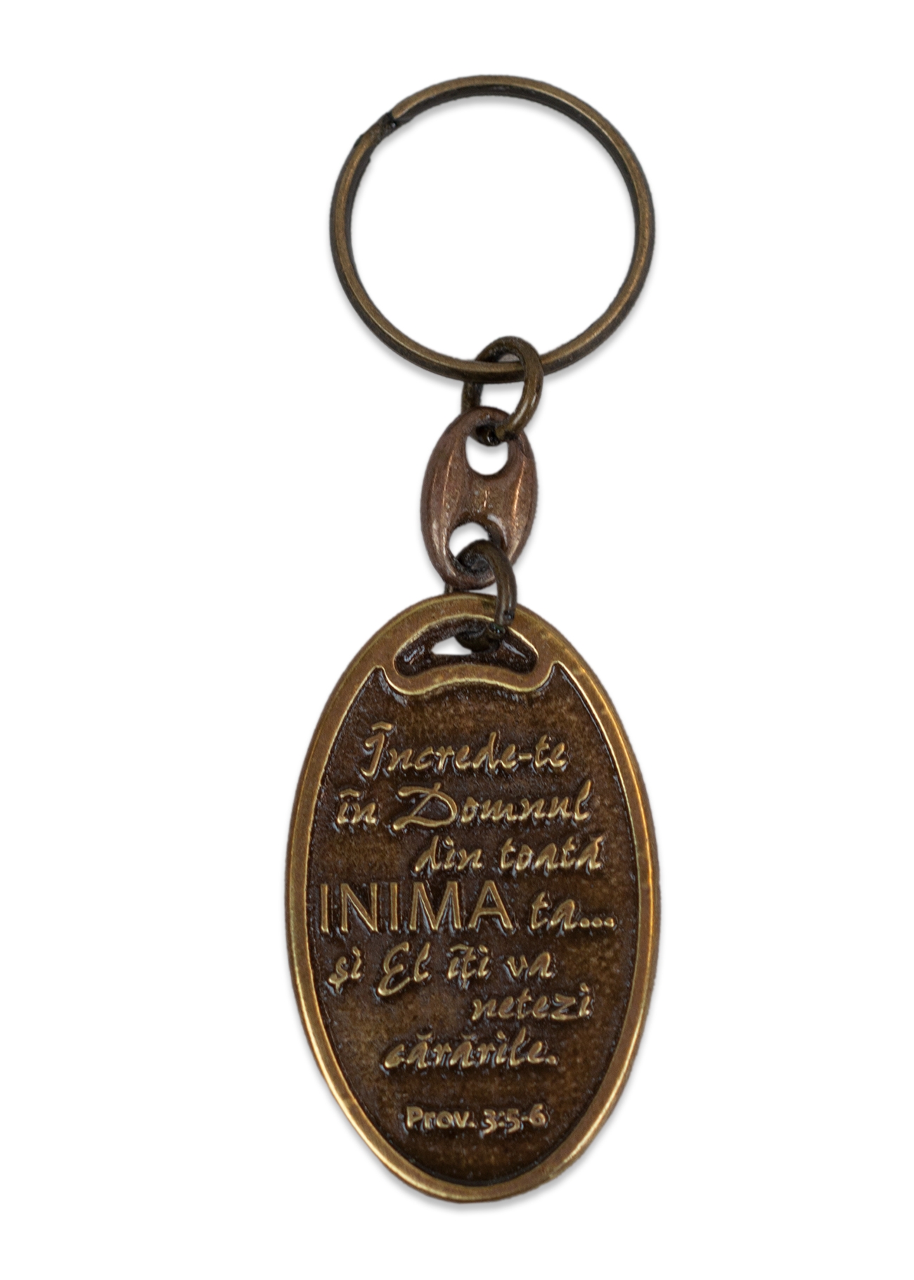 Breloc crestin fata/verso - "Încrede-te în Domnul din toată inima ta"/"Toate își au vremea lor" Breloc crestin fata/verso - "Încrede-te în Domnul din toată inima ta"/"Toate își au vremea lor"