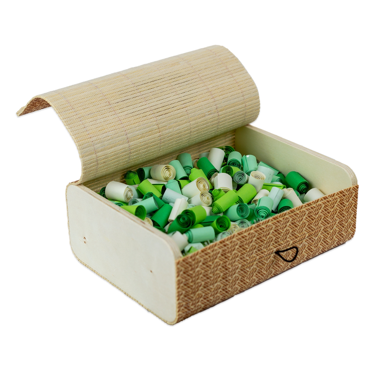 Cutie din bambus cu versete pentru fiecare zi (verde)