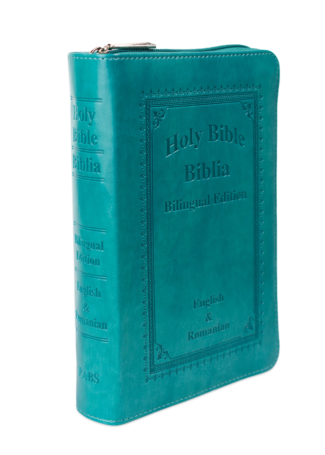 Biblia bilingva engleză-română, marime medie, piele ecologica, albastra, fermoar, index, margini aurii, cuv. lui Isus cu rosu Biblia bilingva engleză-română, marime medie, piele ecologica, albastra, fermoar, index, margini aurii, cuv. lui Isus cu rosu