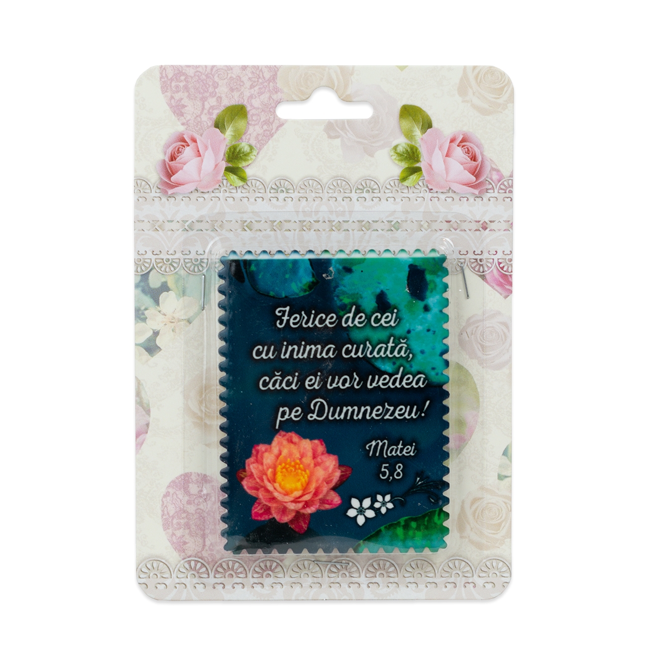 Magnet ceramic cu mesaj creștin - Ferice de cei cu inima curată (Matei 5:8) Magnet ceramic cu mesaj creștin - Ferice de cei cu inima curată (Matei 5:8)