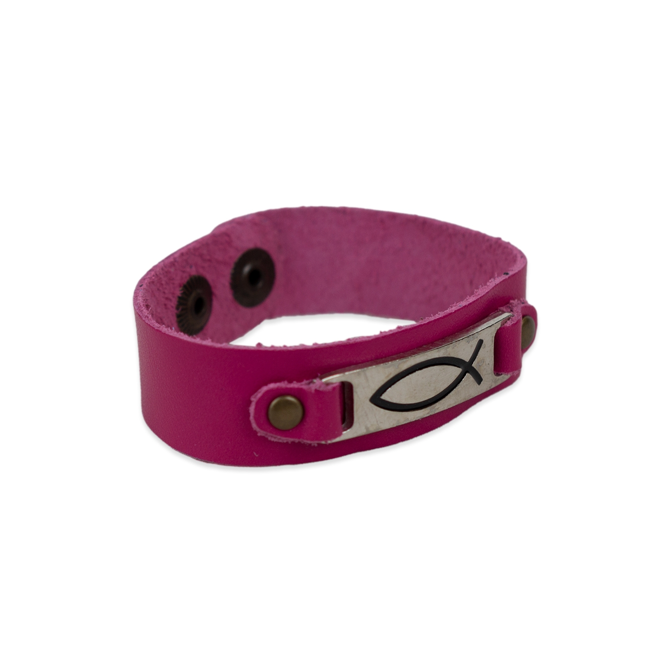 Bratara din piele roz - Simbol peste Bratara din piele roz - Simbol peste