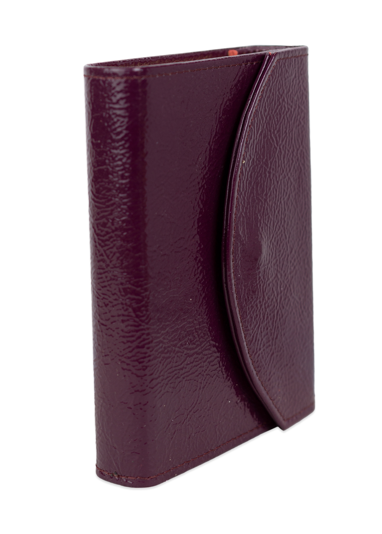 Biblia mica, din piele, mov lucios, clapeta cu capsa, index, margini aurii, cuv. lui Isus in rosu [MAR 047 PCI]