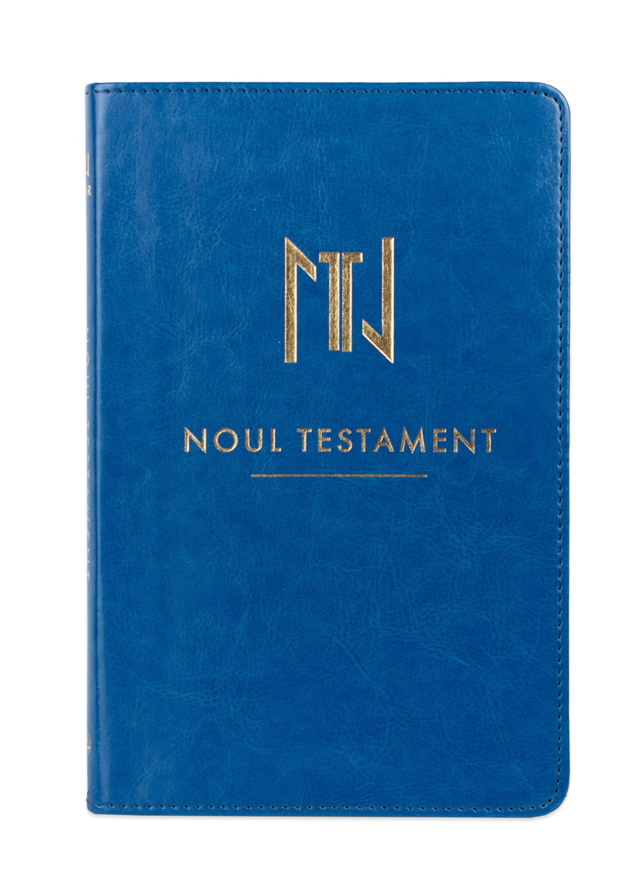 Noul Testament, editie J.F. Tipei, marime medie, coperta imitație piele, margini aurii, albastru, cuv. lui Isus cu rosu