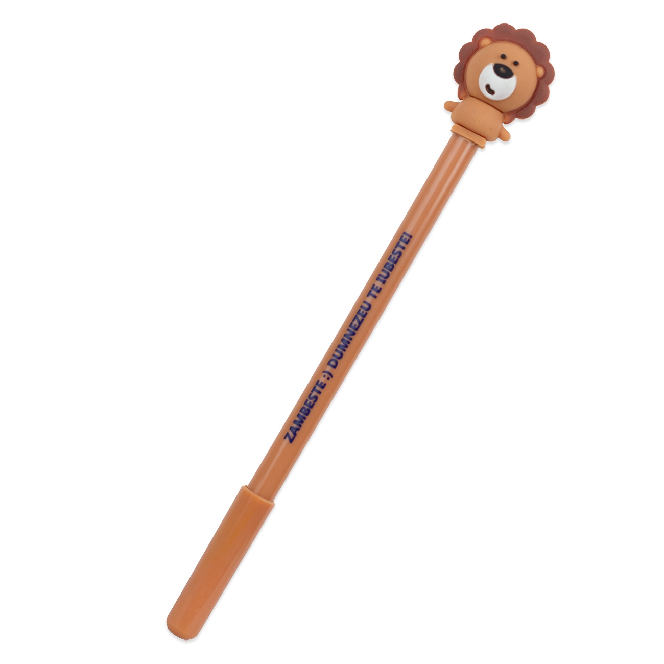 Pix cu gel, în capăt cu animăluțe, de diferite culori.  (maro) Pix cu gel, în capăt cu animăluțe, de diferite culori.  (maro)