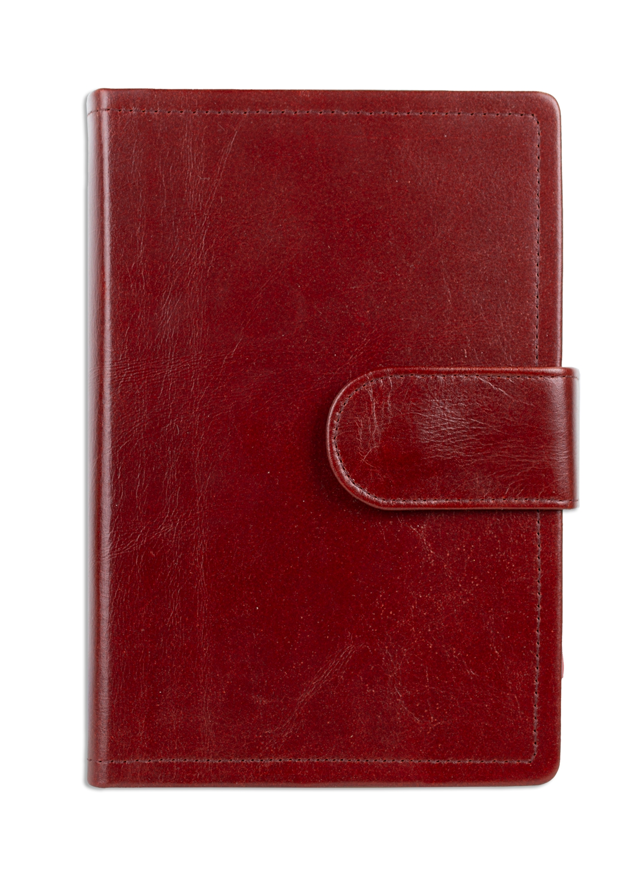 Biblia marime medie, vișiniu, piele, inchidere baretă cu capsă, margini aurii, index, cuv. lui Isus cu rosu [MAR 057 PBI]