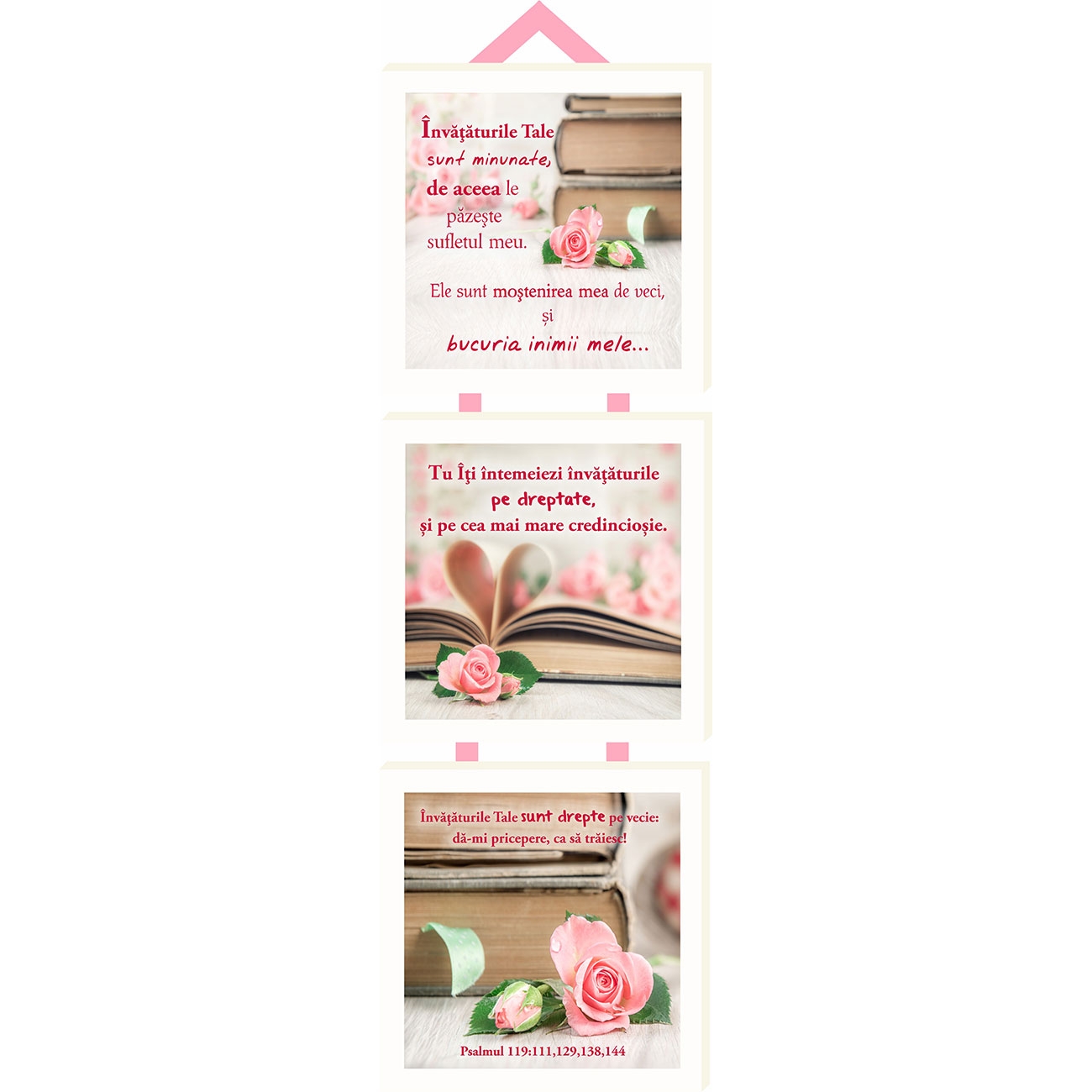 Set 3 mini tablouri - Invataturile Tale sunt minunate Set 3 mini tablouri - Invataturile Tale sunt minunate