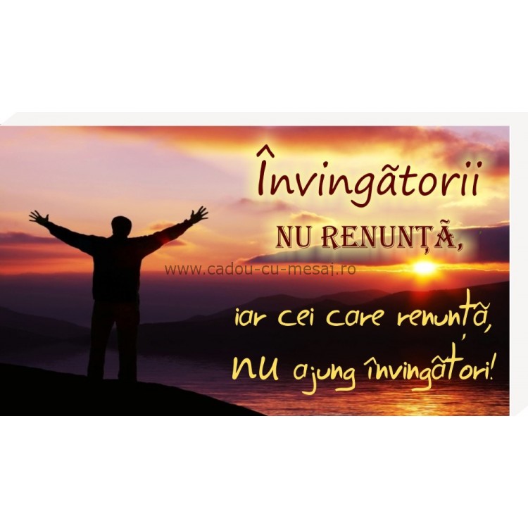 Învingătorii nu renunță- Placheta birou