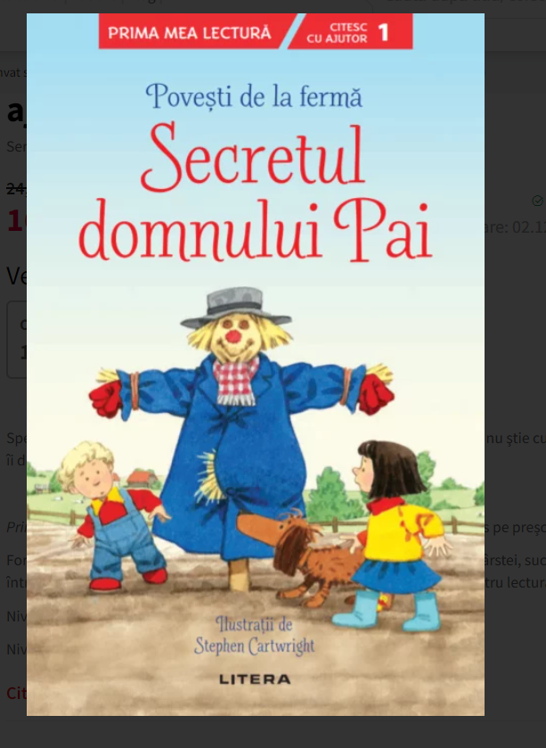 Povesti de la ferma Secretul domnului Pai - Poveste cu litere mari de tipar Povesti de la ferma Secretul domnului Pai - Poveste cu litere mari de tipar