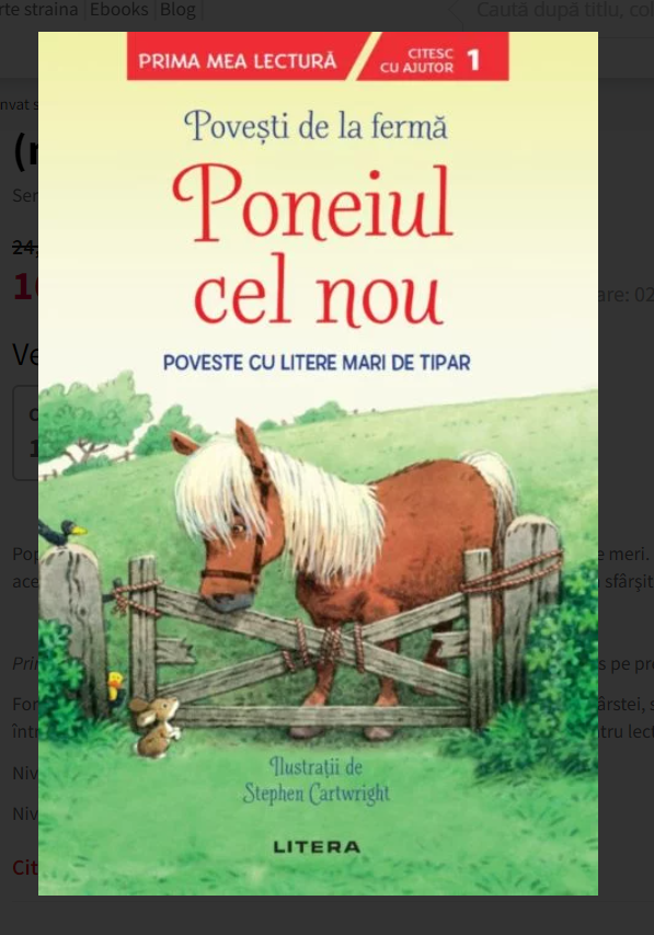 Povesti de la ferma Poneiul cel nou - Poveste cu litere mari de tipar