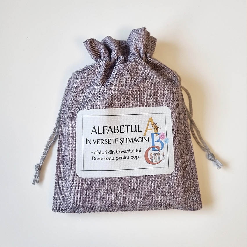 Alfabetul în versete și imagini (gri)