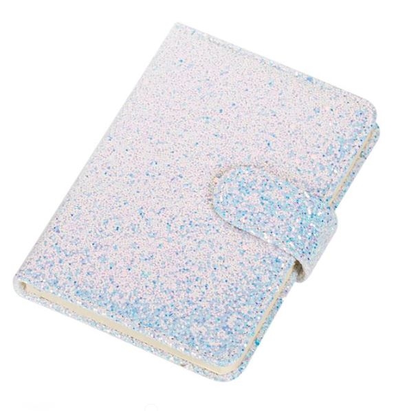 Carnetel A6, alb cu sclipici Carnetel A6, alb cu sclipici
