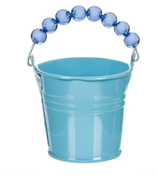 Masca pentru ghiveci, de metal, albastru, in forma de galeata, 70 ml (5.5x5.2cm) Masca pentru ghiveci, de metal, albastru, in forma de galeata, 70 ml (5.5x5.2cm)