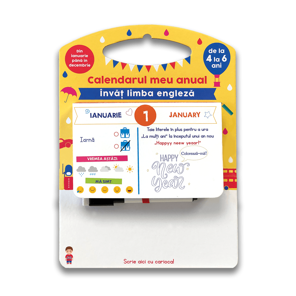 Calendarul meu anual - Invat limba engleza - Activitati pentru copii (4-6 ani) Calendarul meu anual - Invat limba engleza - Activitati pentru copii (4-6 ani)
