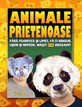 Animale prietenoase - Cartea cu masti 3D (6+) Animale prietenoase - Cartea cu masti 3D (6+)