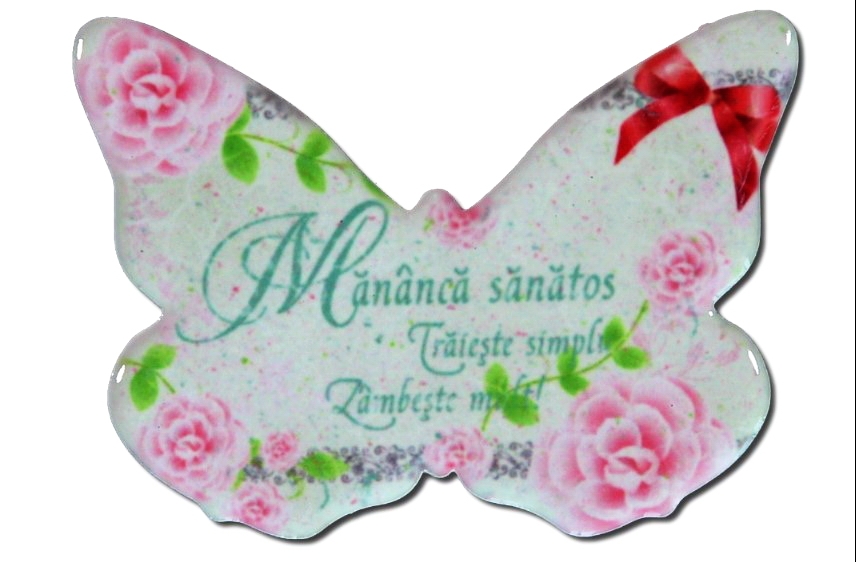 Magnet ceramica fluture - Mananca sanatos Magnet ceramica fluture - Mananca sanatos