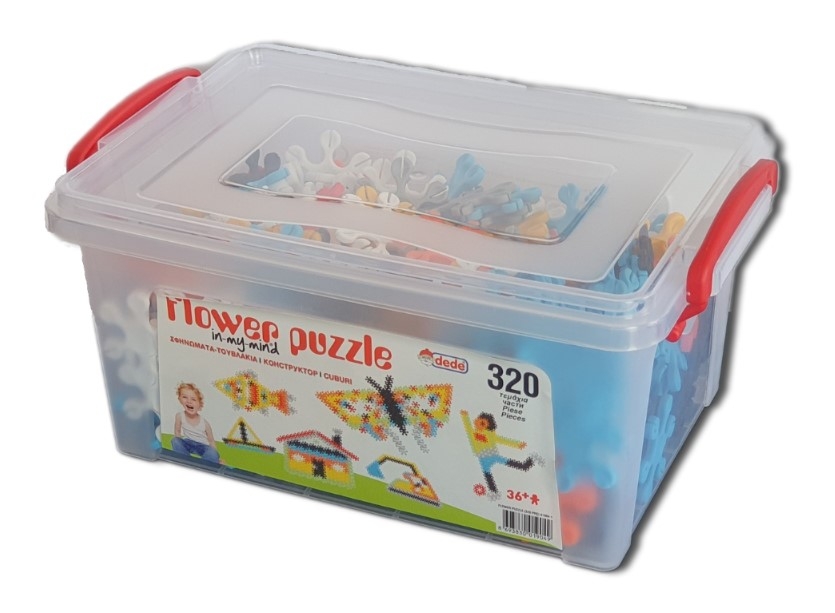 Cuburi de construit din plastic , multicolore, 320 de piese (3+) Cuburi de construit din plastic , multicolore, 320 de piese (3+)