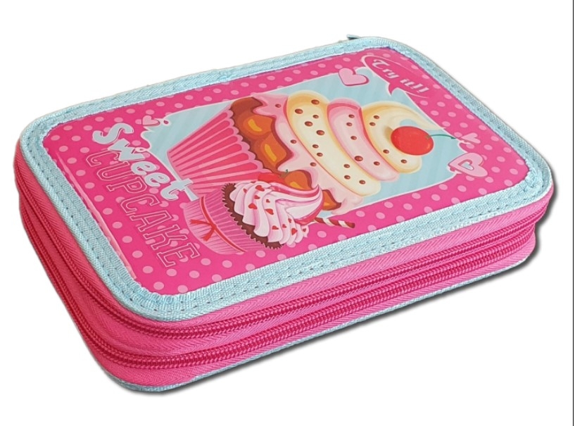 Penar fete echipat -  Sweet Cupcake (13x20x4 cm) Penar fete echipat -  Sweet Cupcake (13x20x4 cm)