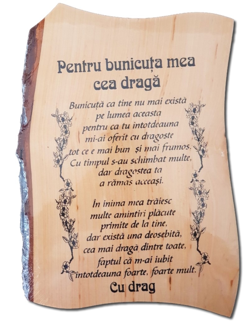 Aplica de perete din lemn - Pentru bunicuta mea cea draga Aplica de perete din lemn - Pentru bunicuta mea cea draga
