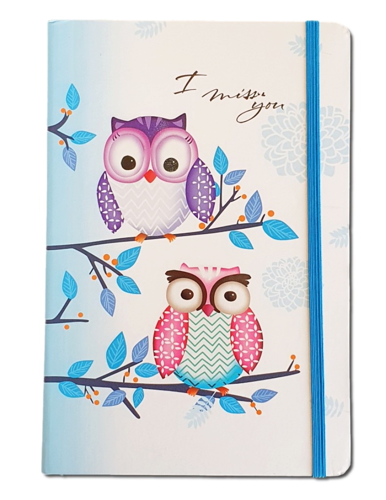Caiet pentru femei - Bufnita/I miss you ( 14x21x1.5 cm ) Caiet pentru femei - Bufnita/I miss you ( 14x21x1.5 cm )