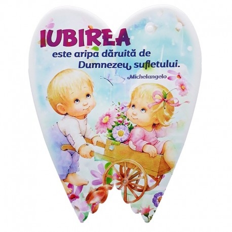 Aplica aripi ceramica - Iubirea este aripa daruita (16 x 20 cm) Aplica aripi ceramica - Iubirea este aripa daruita (16 x 20 cm)