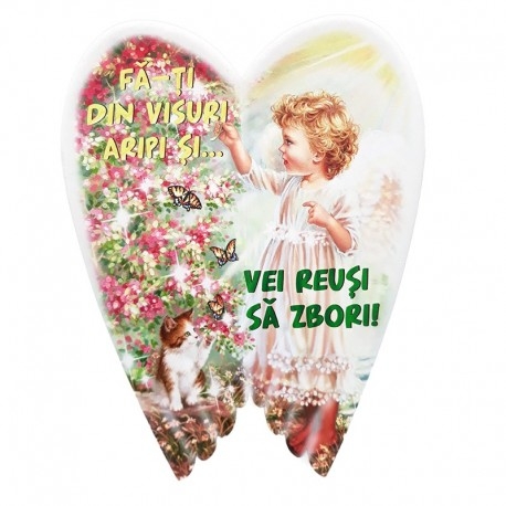 Aplica aripi ceramica - Fa-ti din visuri aripi..(16 x 20 cm) Aplica aripi ceramica - Fa-ti din visuri aripi..(16 x 20 cm)