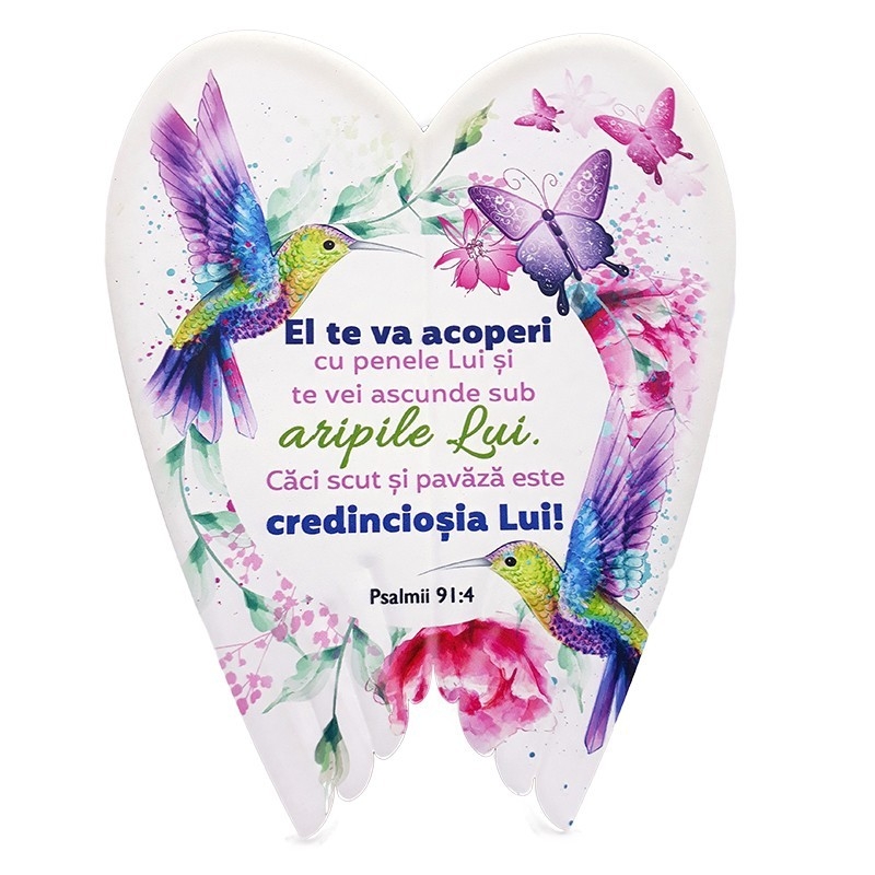 Aplica aripi ceramica - El te va acoperi (16 x 20 cm) Aplica aripi ceramica - El te va acoperi (16 x 20 cm)