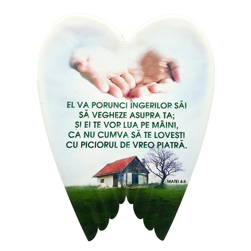 Aplica aripi ceramica - El va porunci ingerilor Sai (16 x 20 cm) Aplica aripi ceramica - El va porunci ingerilor Sai (16 x 20 cm)