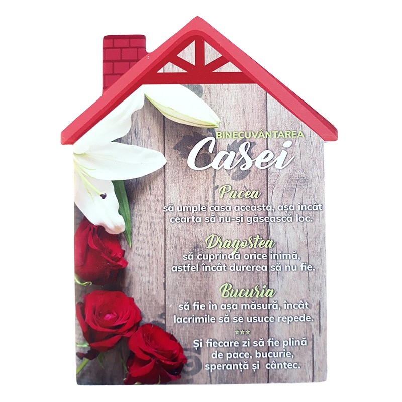 Aplica  ceramica - ''Binecuvântarea casei...'' (model 6)