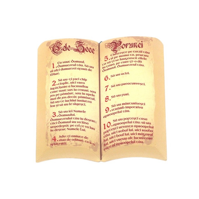 Aplica carte deschisa - Cele 10 porunci (20x20 cm)