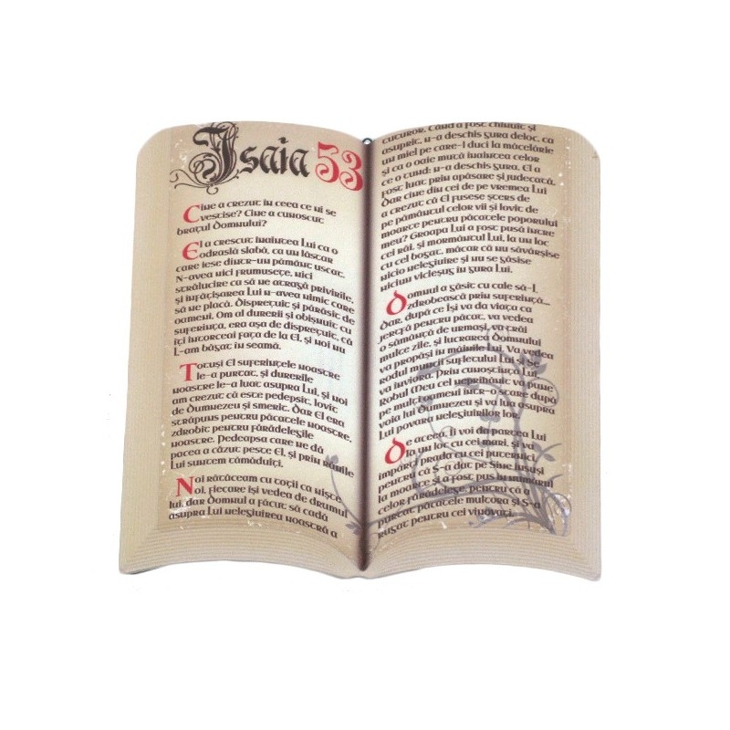 Aplica carte deschisa - Isaia 53 ( 20 x 20 cm) Aplica carte deschisa - Isaia 53 ( 20 x 20 cm)