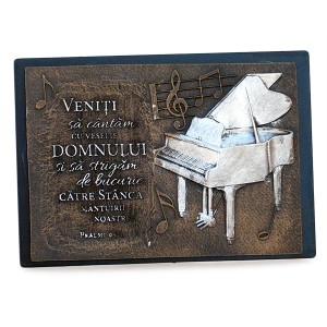 Aplica cu pian - Veniti sa cantam cu veselie Domnului Aplica cu pian - Veniti sa cantam cu veselie Domnului