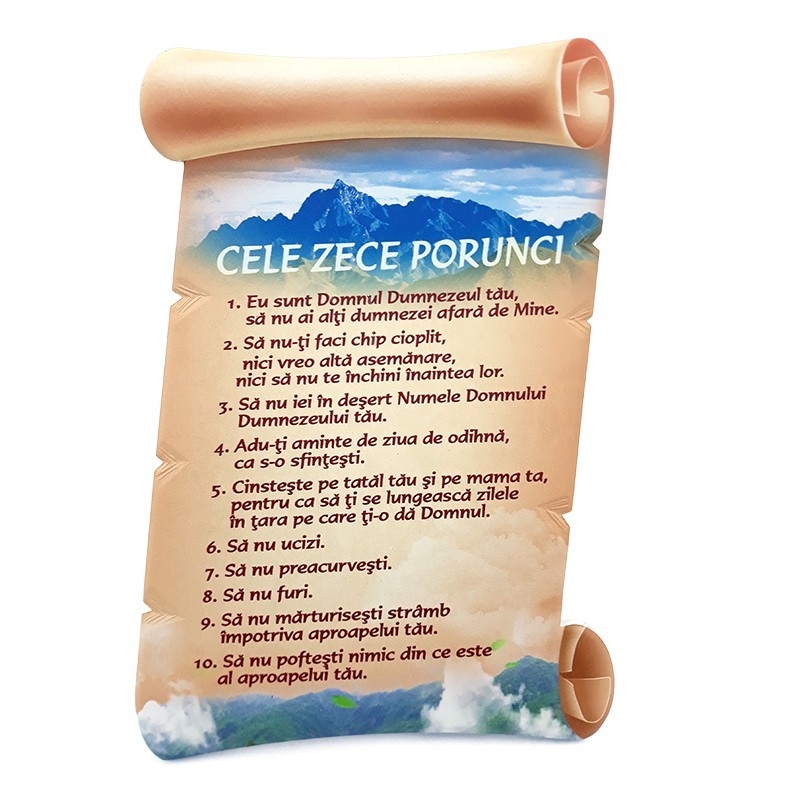 Aplica papirus ceramica - Cele zece porunci (14x21 cm) Aplica papirus ceramica - Cele zece porunci (14x21 cm)
