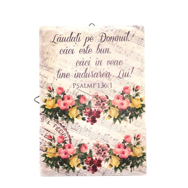 Aplica vintage dreptunghiulara - Laudati pe Domnul Aplica vintage dreptunghiulara - Laudati pe Domnul