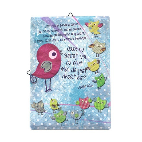 Aplica vintage dreptunghiulara - Uitati-va la pasarile cerului Aplica vintage dreptunghiulara - Uitati-va la pasarile cerului