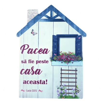 Aplica  ceramica - ''Pacea să fie peste casa aceasta!'' Luca 10:5  (14x21 cm) Aplica  ceramica - ''Pacea să fie peste casa aceasta!'' Luca 10:5  (14x21 cm)