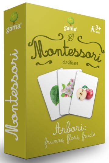 Arbori: frunze, flori, fructe - Carti de joc Montessori (3-5 ani) Arbori: frunze, flori, fructe - Carti de joc Montessori (3-5 ani)