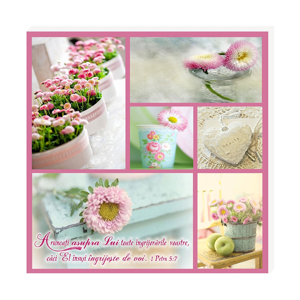 Tablou colaj vintage - Aruncati asupra Lui (30x30 cm) Tablou colaj vintage - Aruncati asupra Lui (30x30 cm)