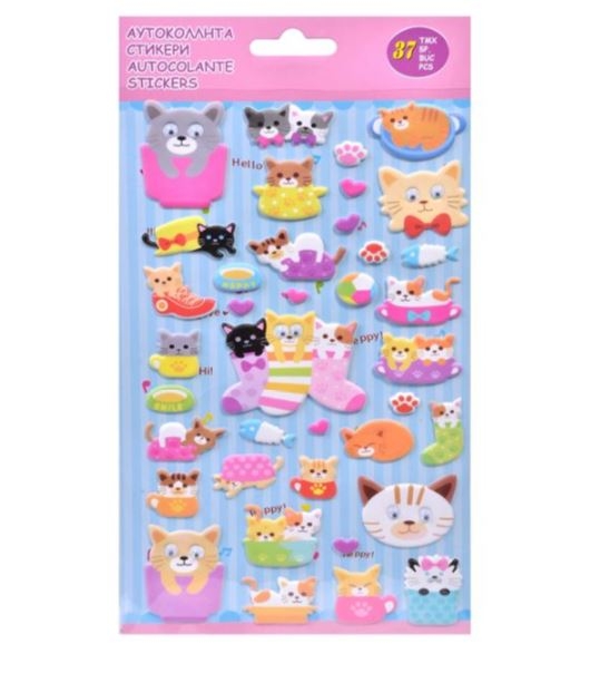 Autocolante - Pisici, 37 buc. (3+) Autocolante - Pisici, 37 buc. (3+)