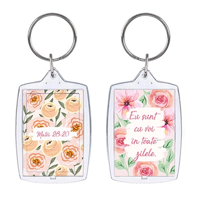 Breloc cu verset - "Eu sunt cu voi în toate zilele." Breloc cu verset - "Eu sunt cu voi în toate zilele."