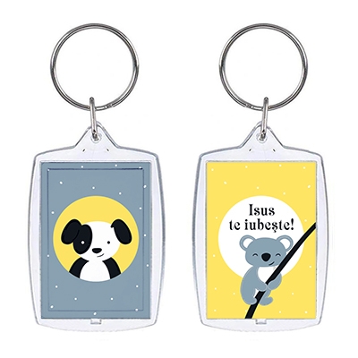 Breloc cu verset - "Isus te iubește!" Breloc cu verset - "Isus te iubește!"