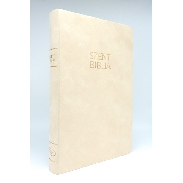 Szent Biblia, Nagy Biblia - Bézs Bársony - Regiszterrel, Károli Gáspár Forditása - Biblia mare, piele, in lb. maghiara, index [073 PF]