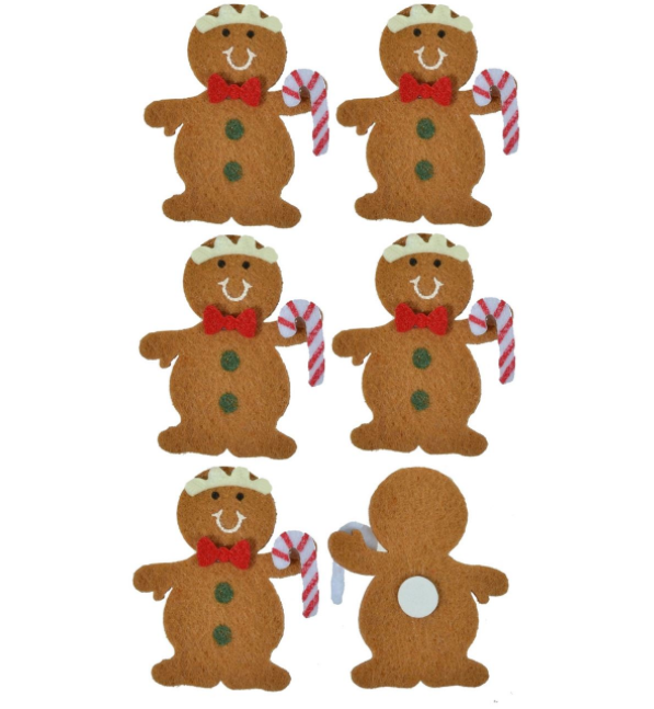 Autocolante decorative de Craciun - Om biscuite, 6 buc. Autocolante decorative de Craciun - Om biscuite, 6 buc.