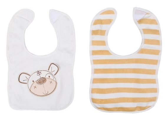 2 Bavete, alb-bej (0m+) 2 Bavete, alb-bej (0m+)