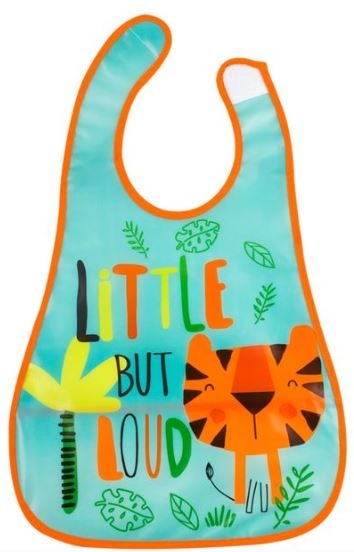 Bavetica Peva cu buzunar - Tigru, Little but loud  (9m+) Bavetica Peva cu buzunar - Tigru, Little but loud  (9m+)