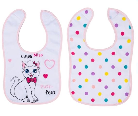 2 Bavete, alb-roz - Pisica, Little Miss (0m+) 2 Bavete, alb-roz - Pisica, Little Miss (0m+)