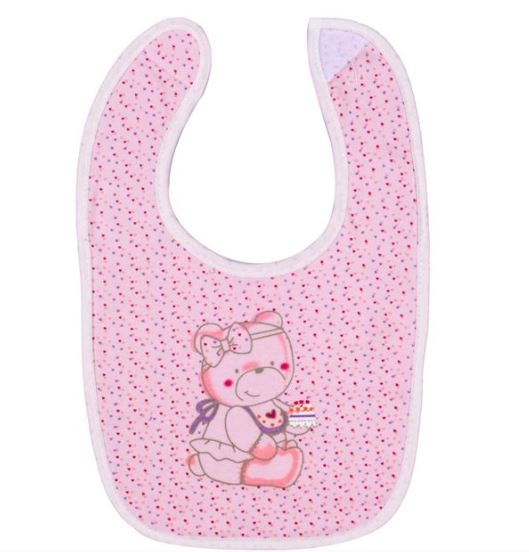 Bavetica bumbac, roz - Urs (6m+)