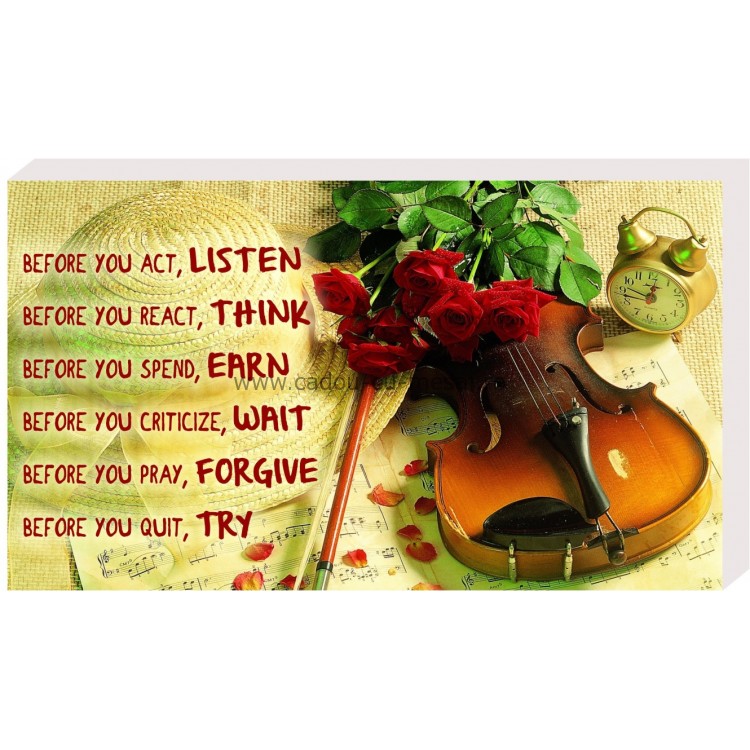 Before you act, listen- Placheta birou