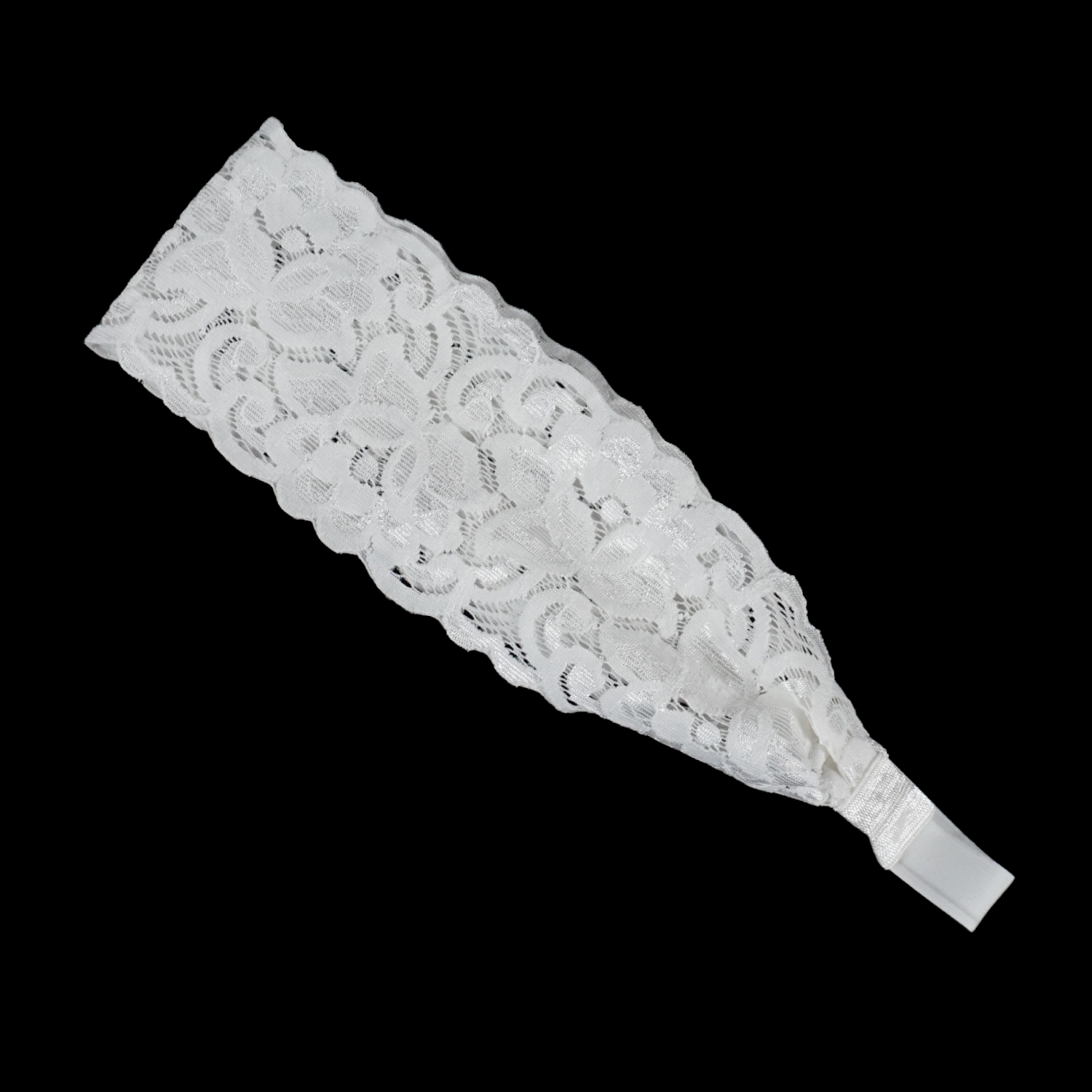 Bentiță handmade din dantela - Alba Bentiță handmade din dantela - Alba