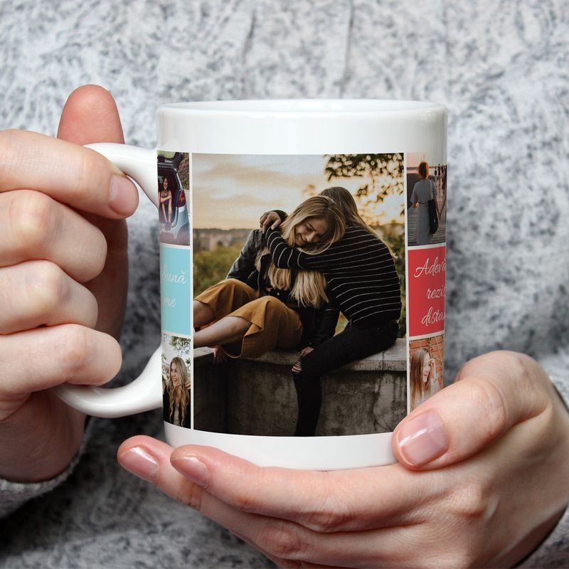 Cană personalizată cu 9 poze – Prietenă Cană personalizată cu 9 poze – Prietenă
