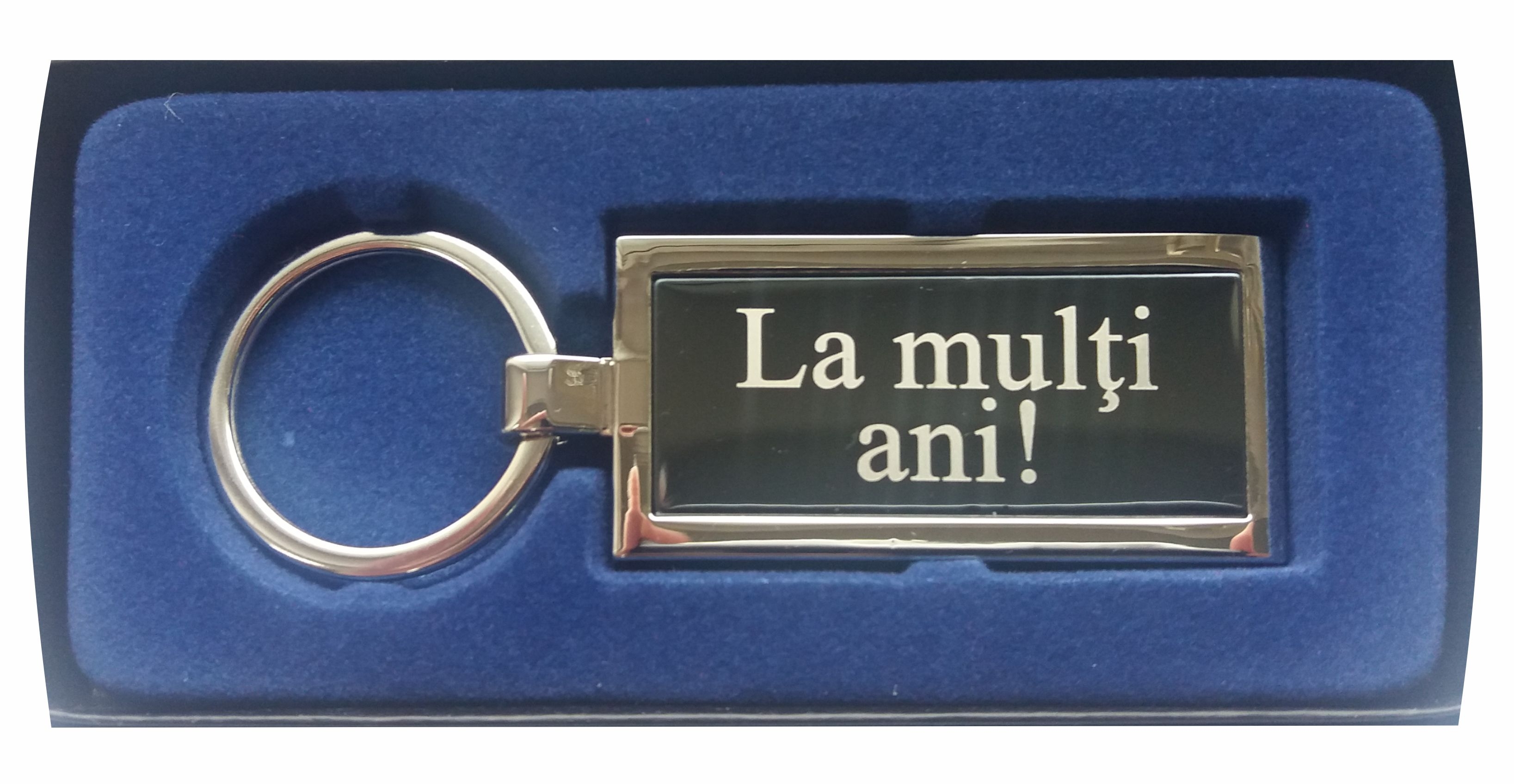 Breloc gravat  barbatesc - La multi ani ( 8 cm x 2.5 cm )
